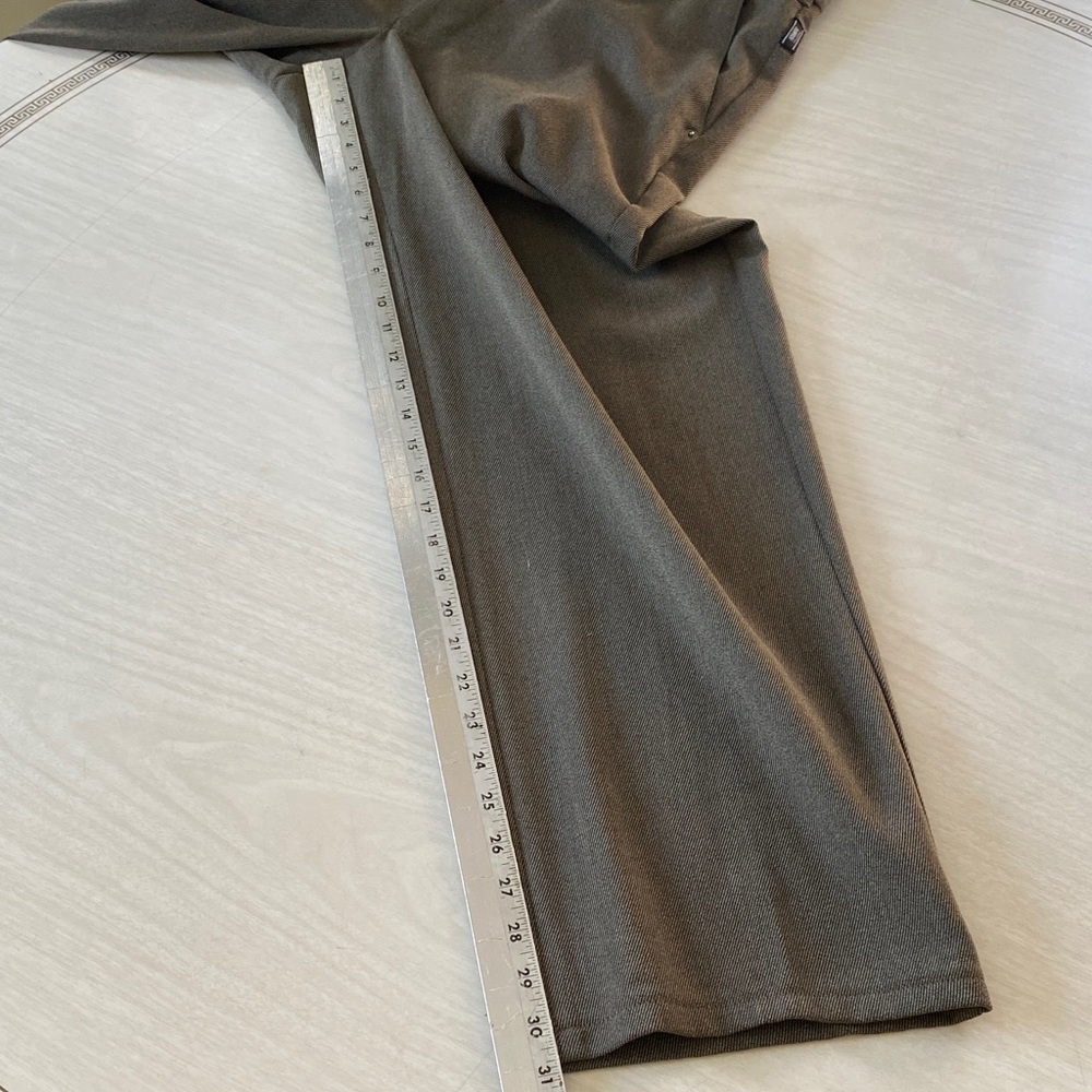 Armani Collezioni Wool Blend Brown Tan Trousers Pants Luxury Designer Minimalist - Picture 12 of 16